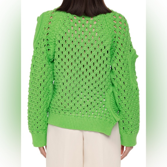 Stella McCartney Textured-knit oversized sweater in green - Picture 4 of 4